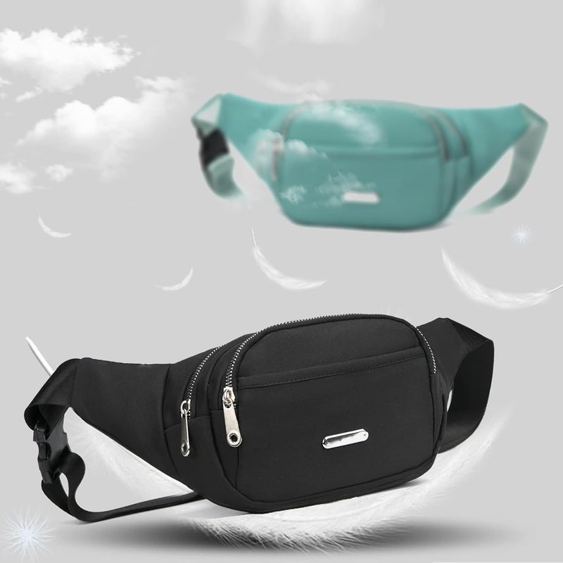 DAITET Crossbody Fanny Pack for Men&Women,Large Waist Bag & Hip Bum Bag with Adjustable Strap for Outdoors Workout Traveling Casual Running Hiking Cycling - Image 2